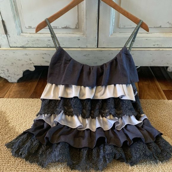 Tiered Ruffle & Lace Camisole - Picture 1 of 6